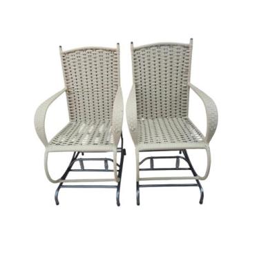 Imagem de Kit 2 unidades cadeiras naja 2 molas fibra jardim area sala quarto - L