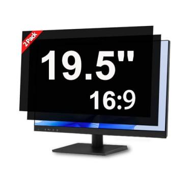 Imagem de J J-Dream [Pacote com 2] Tela de privacidade de 19,5 polegadas para monitor de computador, protetor de tela com luz azul, antirreflexo, antiarranhões, tela de proteção de privacidade de 19,5 polegadas