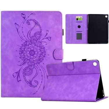 Imagem de Luksinlong Capa para Samsung Galaxy Tab A8 10,5 polegadas 2022 (SM-X200/X205/X207), capa protetora Mandala Flip Book com capa flip de couro PU para tablet Samsung A8 - roxa