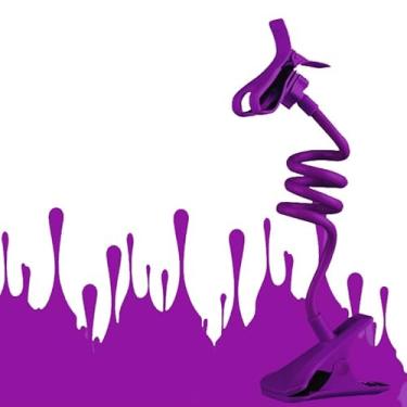 Imagem de Suporte Universal Multifuncional Para Telefone-De Cabeceira E Mesa Ajustável Assistir TV/Filme(Roxo)