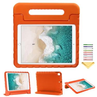 Imagem de UUcovers Capa infantil para iPad 9ª/8ª/7ª geração de 10,2 polegadas e iPad Air 3 de 10,5 polegadas (Air 3ª geração) e iPad Pro 10.5 2017 com alça giratória/suporte macio para iPad de 10,2 polegadas