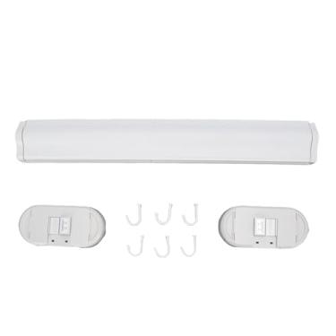 Imagem de AUNMAS Rack de Secagem de Roupas de Parede Retrátil, Organizador de Lavanderia de Alumínio Espacial Com Copos de Sucção para Lavanderia, Rack de Secagem de Roupas Escondidas, Adequada (Branco)