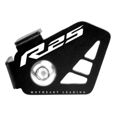 Imagem de MotHeartCNC Protetor de sensor ABS de motocicleta para YZF-R25 2014-2023 dianteiro traseiro ABS sensor escudo freio ABS protetor de sensor acessórios yzf-r25 (preto)