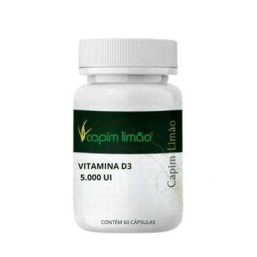 Imagem de Vitamina D3 5000UI 60 Caps Capim Limão