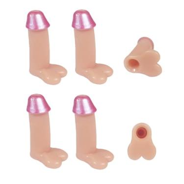 Imagem de 4 peças de tampas de haste de válvula de pneu de brincadeira engraçadas herméticas à prova de poeira antiferrugem tampa de haste de válvula, SUV, bicicleta, caminhões, motocicletas, acessórios