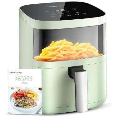 Imagem de Fritadeira Elétrica Airfryer 8 em 1, 3,7L com Janela de Visualização, Painel Digital e Cesto Antiaderente Adequado de 2 a 4 Pessoas, 110V