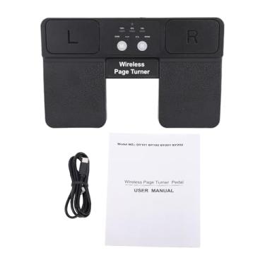 Imagem de SPYMINNPOO Página de Página Sem Fio Pedal, Portátil BT Music Double Switch Página Turner Dispositivos de Controle Remoto para Piano Smartphones Tablets de Guitarra