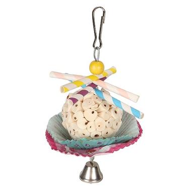 Imagem de Tnfeeon Bolo de Bolo Leve, Mastigam Brinquedos de Pássaros Saudáveis para Papagaios, Alívio do Tédio (Corda de bola única)