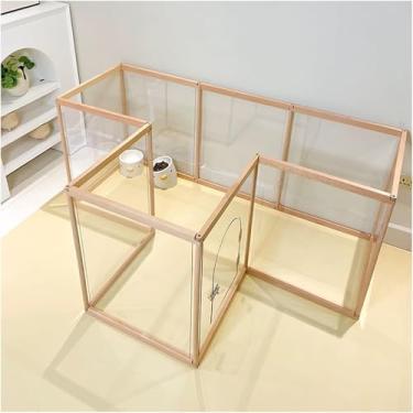 Imagem de Cercadinho Para Cães Acrílico Cercadinho Para Cachorros Cercadinho Para Cachorros Com Portão Canetas De Exercícios Para Cães Cerca De Gato Interno 3mmpvc Painel Transparente P, B, 12pcs