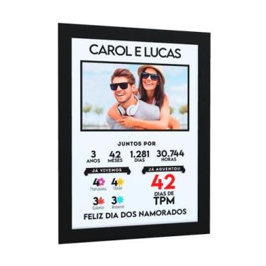 Imagem de Quadro com Foto dia dos namorados M3 - no-brand, Preto, 15X10 CM