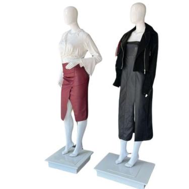 Imagem de Kit 2 Base Manequim - Para Lojas Feminina e Masculino Tablado em MDF -