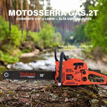 Imagem de Motosserra A Gasolina 52cc Sabre 18 Polegadas Moto Serra - Vulcan