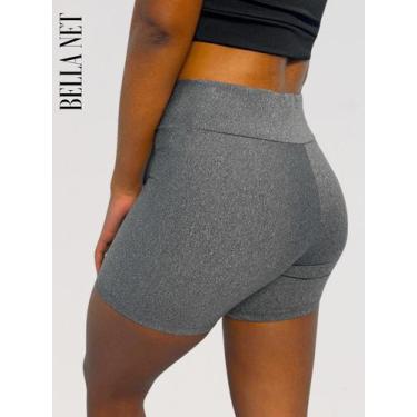 Imagem de Short Meia Coxa Academia Feminino Fitness Em Suplex - Rosa tropical - 