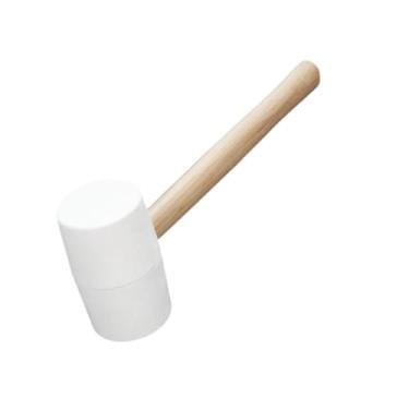 Imagem de MFMEXUL Martelo com Cabeça de Borracha E Cabo de Madeira para Reforma Residencial, 810g