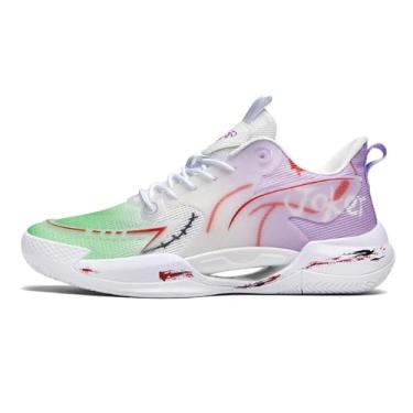 Imagem de Novetra Tênis de basquete esportivo clássico e confortável para corrida e treinamento masculino(Green,34 BR)