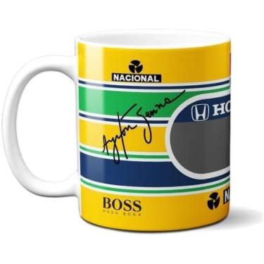 Imagem de Caneca Ayrton Senna Fórmula 1 F1 Corrida Presente Criativo