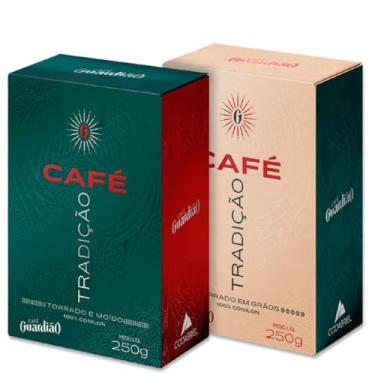 Imagem de Café Gourmet Em Grãos Torra Clara 250g + Café Gourmet Torrado E Moido clara orra 250gr Guadião 100% Conilon