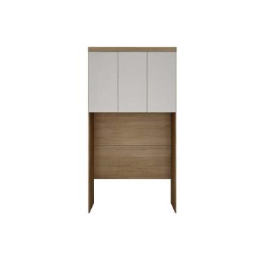 Imagem de Modulado De Quarto Armário Ponte Aéreo Casal Rizon-linea C- 3 Portas Cumaru-fendi 25 - Novo Horizonte