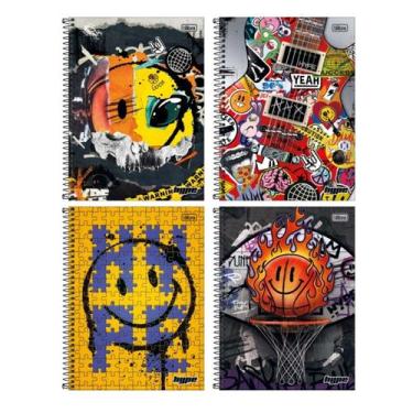 Imagem de Caderno Espiral Universitário Tilibra com 80 Folhas Pautadas Hype Aula