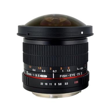 Imagem de Rokinon Lente olho de peixe 8 mm f/3.5 HD com capuz removível para Canon EF