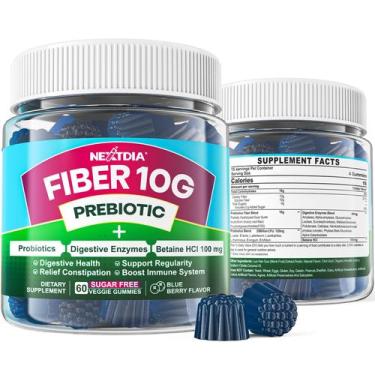 Imagem de Fiber Gummies Nextdia Sugar Free 10g Prebiótico 60 comprimidos
