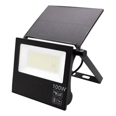 Imagem de Refletor Solar Led 100w IP 67 Luz Branco-frio - HML