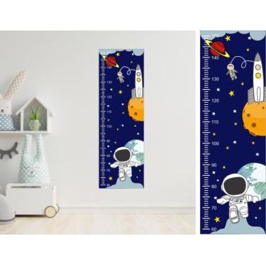 Imagem de Adesivo Régua de Crescimento Astronauta Foguete - Colakoala Adesivos