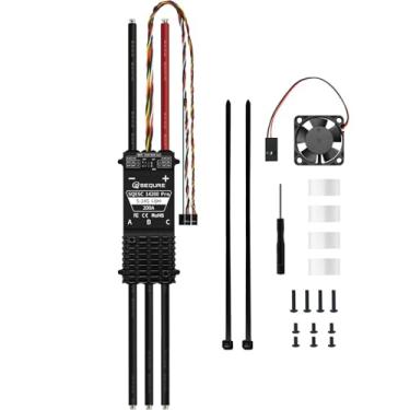 Imagem de SEQURE 200A Brushless ESC 5-14S Lipo Electric Speed Controller with 12V 15A BEC and 5V Fan for Drones Helicopters RC Cars Surfboards - AM32