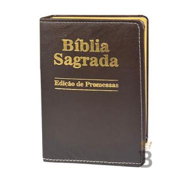 Imagem de Bíblia Sagrada Letra Pequena Luxo Marrom - REI DAS BIBLIAS