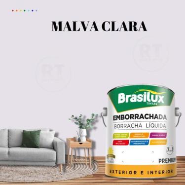 Imagem de Tinta Borracha Líquida Para Parede Cor Roxo Brasilux 3,2l Acrílica Lav