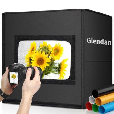 Imagem de Caixa de luz de estúdio fotográfico Glendan 16x16 com 216 LED e 6 cená