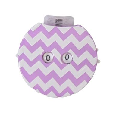 Imagem de CarpNettore Contador de Tricô Portátil, Mini Dispositivo Compacto de Contagem de Linhas, Manual E Leve, Ferramenta de Marcação de Agulhas de Tricô, Roxo