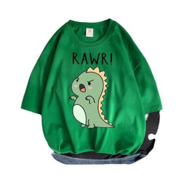 Imagem de Camiseta Esportiva Feminina com Estampa de Dinossauro - Manga Curta e 