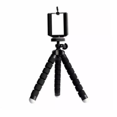 Imagem de Tripé Mini Suporte Celular Universal Articulado - Preto - Tomate