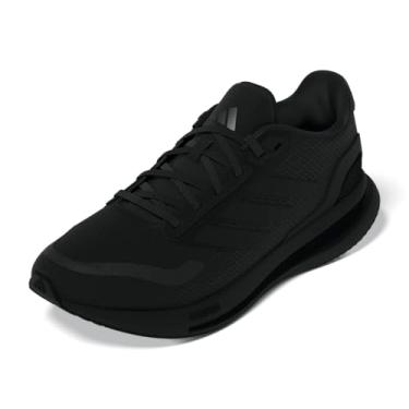 Imagem de adidas Tênis de corrida feminino Falcon 5, Preto/Preto/Branco, 5.5 Wide
