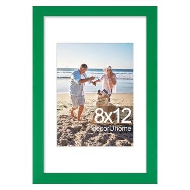 Imagem de decorUhome Moldura de 20 x 30 cm, exiba imagens 15 x 20 cm com tapete ou 20 x 30 cm sem tapete, moldura de certificado de exibição de parede e mesa, verde, 1 pacote