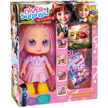 Imagem de Boneca Diver Surprise Vai a Escola com Acessórios Divertoys