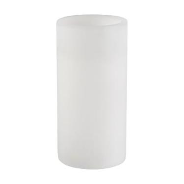 Imagem de Mikasa Vela LED sem chama de cera real operada por bateria, 10 x 20 cm, branca, topo plano