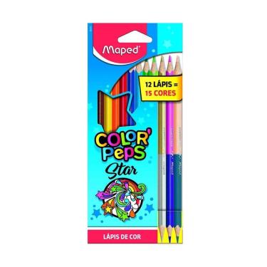 Imagem de Lápis De Cor Maped Color`Peps Star 12+3Duo 15 Cores