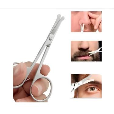 Imagem de Tesoura Aparadora de Sobrancelhas Pelos do Nariz Orelha - Sinhong