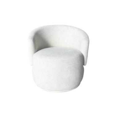 Imagem de Poltrona Decorativa Beatriz Orgânica Bouclé Marfim - Mansão Decor