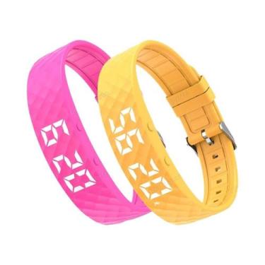 Imagem de Pulseira Inteligente LED À Prova D'água, Pedômetro Digital, Lembrete D
