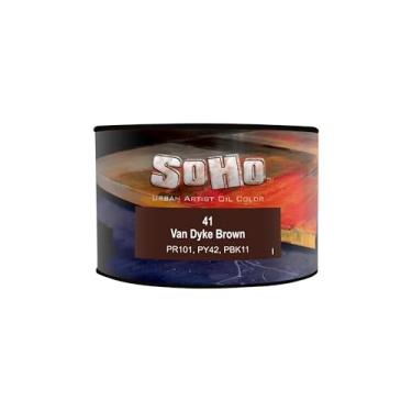 Imagem de Soho Urban Artist Tinta a óleo - Van Dyke Brown, lata de 430 ml - Cores a óleo mais valorizadas para pintura, excelente carga de pigmento