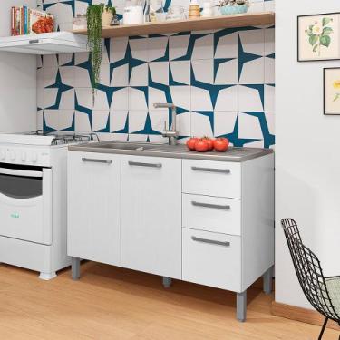 Imagem de Balcão 120cm (Sem Tampo) 3 Portas 2 Gavetas Versalhes - SSX Multicoisa