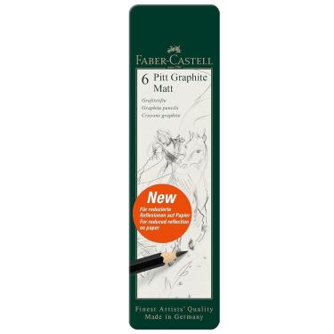 Imagem de Lápis preto Pitt Grafite Matt c/ 6 unid Faber-Castell