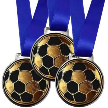 Imagem de Kit 50 Medalhas Para Futebol de Campeão para Premiação 35mm Honra ao M
