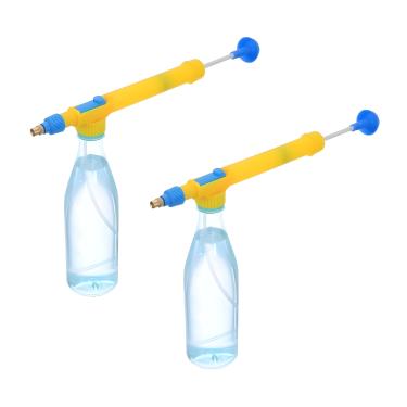 Imagem de Kit 2 Pulverizadores Manual de Pressão Universal para Garrafa PET Borrifador Ajustável Para Plantas, Jardim, Roupas, Carro, Limpeza de Ambientes e Jardinagem