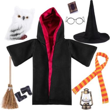Imagem de Conjunto de roupas de boneca Christmas Wizard, 9 peças para bonecas de