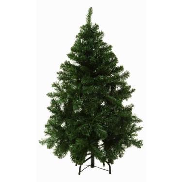 Imagem de Árvore Natal 1,2m 300 Galhos cheia Base Metal Pinheiro Tradicional Lux