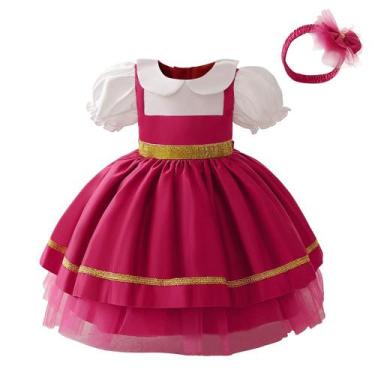 Imagem de Vestido Costume Princess Asha para meninas de 12 a 18 meses com faixa 